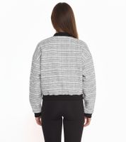 Tamaris Atlantis Damen Bomberjacke gemusterte Langarm-Jacke 61941649 Weiß/Schwarz