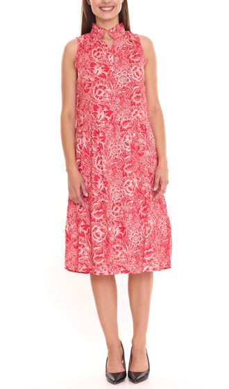 Robe midi femme BOYSEN'S, robe d'été sans manches avec imprimé all-over 71483156 rouge