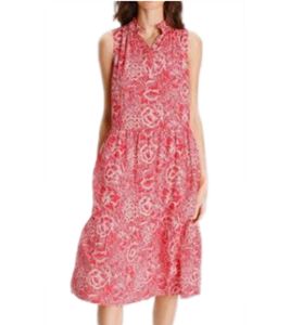BOYSEN´S Damen Midi-Kleid ärmelloses Sommer-Kleid mit Allover-Print 71483156 Rot