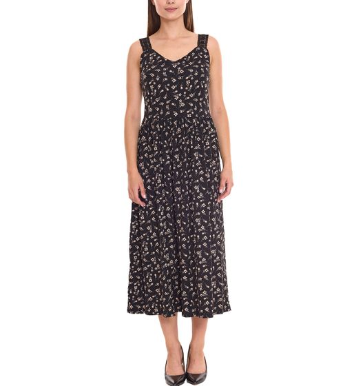 BOYSEN´S Damen Maxi-Kleid mit floralem Allover-Print ärmelloses Jersey-Kleid 46082832 Schwarz