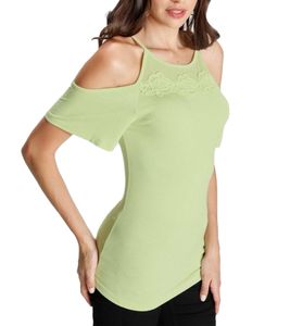 MELROSE women's off-shoulder shirt with floral border, elegant going-out top  89386742 Black