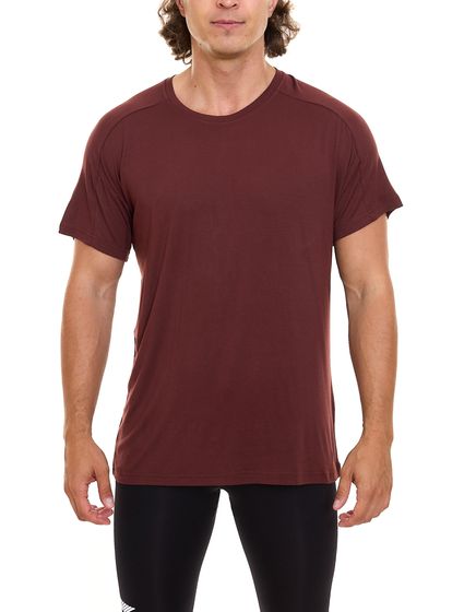 Maglietta sportiva da uomo OXIDE Training girocollo T-shirt attrezzatura sportiva 7351086 Rosso vino