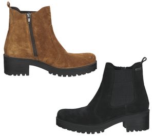 bama Stiefelette Damen Echtleder-Schuhe Chelsea-Boots wasserabweisend mit bama-tex 10850 Braun oder Schwarz