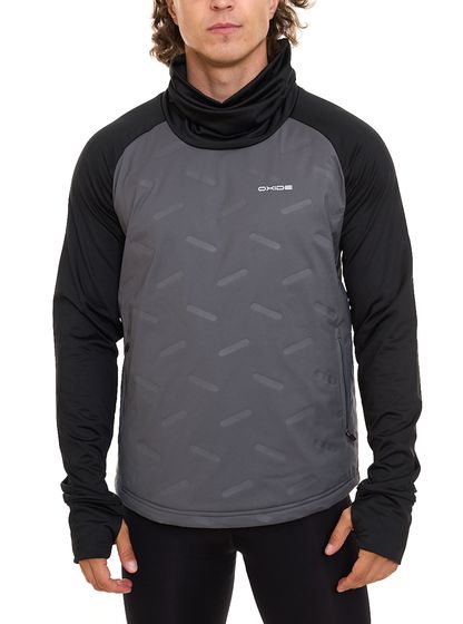 Jersey deportivo cortavientos de hombre OXIDE Running con letras de la marca en la parte delantera 7311180 Gris/Negro