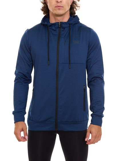 OXIDE XCO Herren Kapuzen-Jacke Sport-Jacke Fitness-Jacke Trainings-Jacke 7311080 Blau