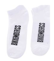 2 paires de chaussettes en coton pour hommes BIKKEMBERGS avec chaussettes baskets avec petite marque BK_076 blanc/noir