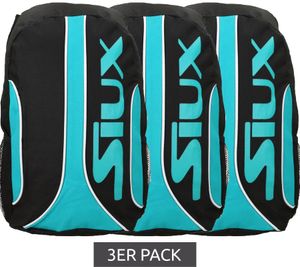Pack de 3 sacs à dos SIUX Fusion avec compartiment à raquettes, sac de sport, sac de padel noir-bleu