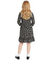 KIDSWORLD girls' summer dress with floral all-over print, round neck dress 98376045 black