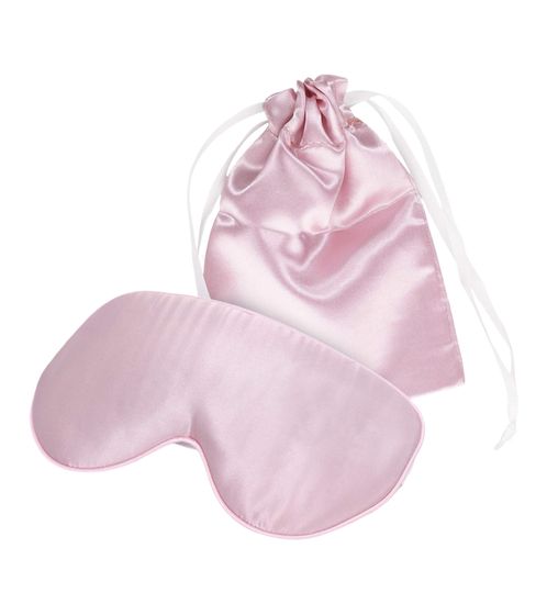 Maschera per dormire da donna Navaris in seta, comoda maschera per dormire, maschera per gli occhi 48509.02 rosa