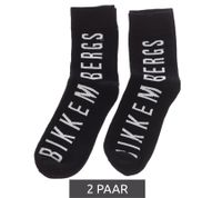 2 paires de chaussettes en coton pour hommes BIKKEMBERGS avec petite marque lettrage chaussettes baskets blanc/noir/rouge 2 paires de chaussettes en coton pour hommes BIKKEMBERGS avec petite marque lettrage chaussettes baskets blanc/noir/rouge