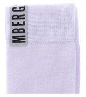 2 paires de chaussettes en coton pour hommes BIKKEMBERGS avec petite marque lettrage chaussettes baskets blanc/noir/rouge 2 paires de chaussettes en coton pour hommes BIKKEMBERGS avec petite marque lettrage chaussettes baskets blanc/noir/rouge