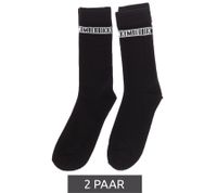 2 paires de chaussettes en coton pour hommes BIKKEMBERGS avec petite marque lettrage chaussettes baskets blanc/noir/rouge 2 paires de chaussettes en coton pour hommes BIKKEMBERGS avec petite marque lettrage chaussettes baskets blanc/noir/rouge