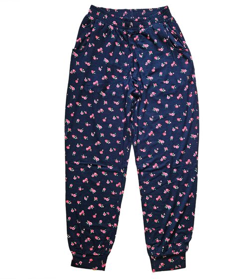 KangaROOS Sarouel Enfant Pantalon Fille Léger Pantalon en Tissu avec Imprimé Floral All-Over 17426330 Bleu/Rouge