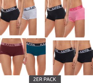 Pack of 2 Kappa Panty comfortable women's underwear briefs 707152 Black, Black/Gray, Green/Red or Black/Pink