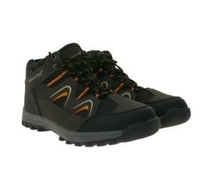 Scarpe outdoor da uomo Trekk Star, scarpe stringate impermeabili, comode scarpe mid-top nere/marroni/arancioni