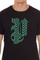 PASH Herren Kurzarm-Shirt mit verschiedenen großem Frontprints Baumwoll-T-Shirt PATR00 Schwarz/Weiß PASH Herren Kurzarm-Shirt mit verschiedenen großem Frontprints Baumwoll-T-Shirt PATR00 Schwarz/Weiß