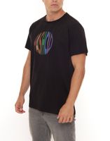 PASH Herren Kurzarm-Shirt mit verschiedenen großem Frontprints Baumwoll-T-Shirt PATR00 Schwarz/Weiß PASH Herren Kurzarm-Shirt mit verschiedenen großem Frontprints Baumwoll-T-Shirt PATR00 Schwarz/Weiß
