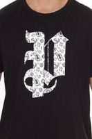 PASH Herren Kurzarm-Shirt mit verschiedenen großem Frontprints Baumwoll-T-Shirt PATR00 Schwarz/Weiß PASH Herren Kurzarm-Shirt mit verschiedenen großem Frontprints Baumwoll-T-Shirt PATR00 Schwarz/Weiß