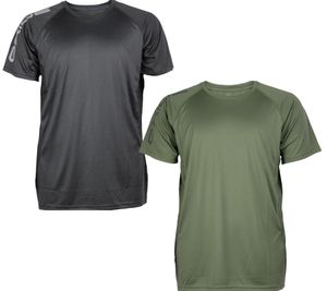 OXIDE Training men's sports shirt with X-Cool fitness shirt with reflective brand lettering 7351083 dark grey or green