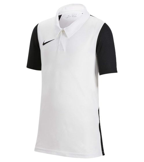 NIKE Y NK TROPHY IV JSY SS Kinder Polo-Shirt mit DRI-FIT Sport-Shirt BV6749 100 Weiß