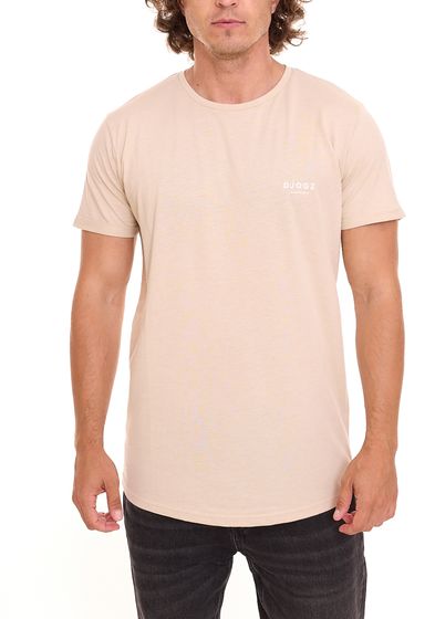 DJOGZ LOUNGEWEAR camicia basic da uomo in cotone T-shirt 2202501 1250 beige