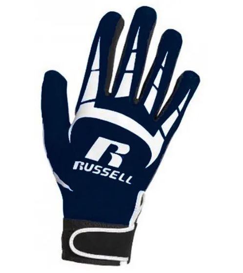 RUSSELL ATHLETIC Herren Allwetter Football Receiver-Handschuhe mit leichtem, festem Griff Sport-Handschuhe RARGB1NAW Navy/Schwarz/Weiß