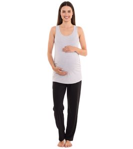 neun 9 monate Damen Sommer-Top schlichtes Shirt Schwangerschaftsmode 68950144 Grau