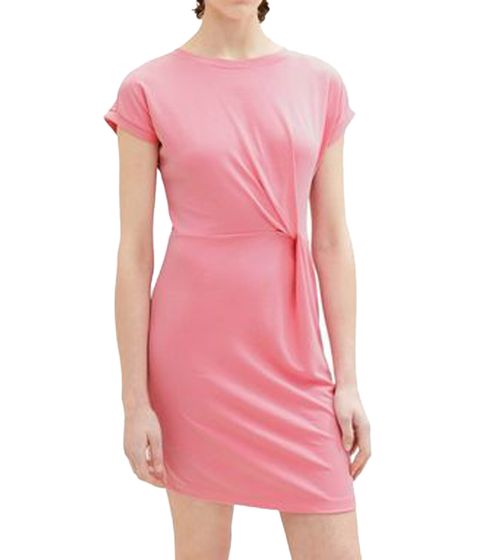 TOM TAILOR DENIM Minivestido de mujer vestido de punto con detalles de nudos 97190751 rosa