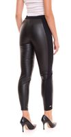 TOM TAILOR POLO TEAM Damen Leggings in Lederoptik Sommer-Hose 81869103 Schwarz/Gold