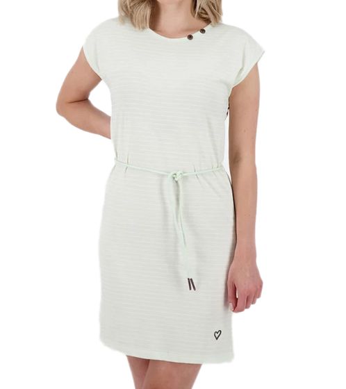 ALIFE AND KICKIN robe d'été femme mini robe rayée 90551046 vert/blanc