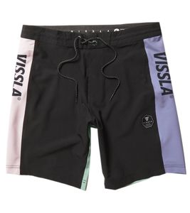 VISSLA El Sporto 18.5" boardshort jade pantaloncini da bagno da uomo pantaloni da bagno sostenibili M114SELS JDE verde/viola/nero