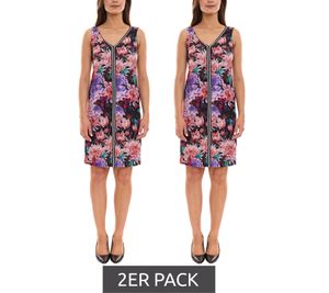 2-pack Melrose mini dress, sleeveless women's summer dress with floral print and glitter tape 32156535 Black/Multicolored