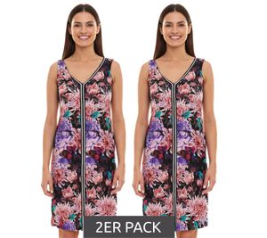 2-pack Melrose mini dress, sleeveless women's summer dress with floral print and glitter tape 32156535 Black/Multicolored