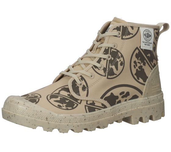 Palladium Pampa Eco-Versary Zapatillas altas unisex de lona sostenible y vegana fabricadas en algodón orgánico edición limitada 77355-259-M beige