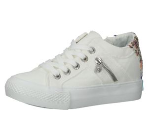 Blowsfish Damen Freizeit-Sneaker mit farblichen Web-Details Halbschuh mit seitlichem Reißverschluss 103 50415 Weiß