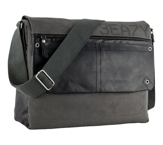 DANIEL RAY NEVEDA Laptop-Tasche Umhänge-Tasche Baumwoll-Tasche 17 Zoll (39 x 29 x 10 cm) 42.6038 Grau/Schwarz