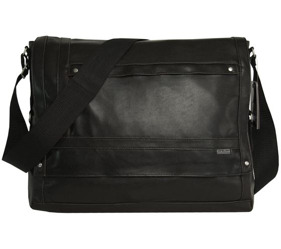 DANIEL RAY Milano Umhänge-Tasche im Used-Look Laptop-Tasche Büro-Tasche bis 15,4 Zoll (41 x 34 x 13 cm) 817.030300 Schwarz