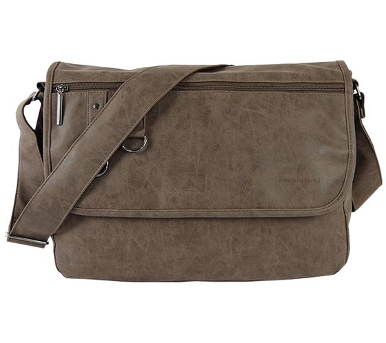 DANIEL RAY MADRID Laptop-Tasche Umhänge-Tasche 17 Zoll (35 x 24 x 4 cm) 42.4987901 Braun