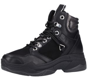 s.Oliver sneaker alta da donna per il tempo libero con plateau 5-25236-23 092 nero