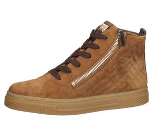 HASSA Bilbao sneaker da donna in vera pelle scarpa mid top con plantare estraibile larghezza H 2-30 1262 2370 marrone