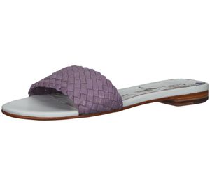 Melvin & Hamilton Hanna Damen Pantoletten mit gewebtem Kalbsleder-Riemen Sandale Sommer-Schuhe 26 116585 Violett/Bunt