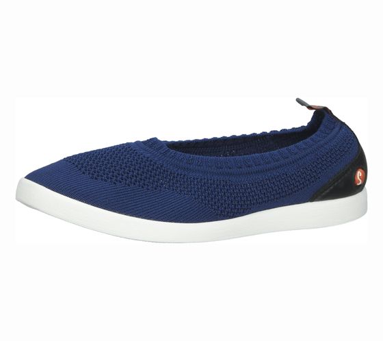 softinos women's leisure ballerinas, simple basic shoes, slip-on shoes LALI694SOF blue/black