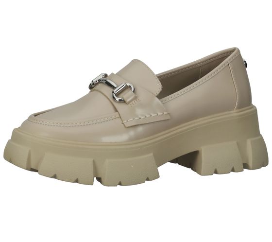 STEVE MADDEN Trifecta Platform Shoes Retro Loafers Low Shoes SM11001855-02002-166 Beige