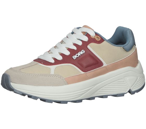 BJÖRN BORG R1300 PAS BLK Zapatillas de mujer con aspecto de capas, zapatos con cordones 2211 584519 beige/colorido