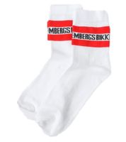 16 paires de chaussettes en coton pour hommes BIKKEMBERGS avec petite inscription de la marque dans un pack économique, bas, chaussettes baskets, blanc/noir/rouge 16 paires de chaussettes en coton pour hommes BIKKEMBERGS avec petite inscription de la marque dans un pack économique, bas, chaussettes baskets, blanc/noir/rouge