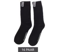 16 paires de chaussettes en coton pour hommes BIKKEMBERGS avec petite inscription de la marque dans un pack économique, bas, chaussettes baskets, blanc/noir/rouge 16 paires de chaussettes en coton pour hommes BIKKEMBERGS avec petite inscription de la marque dans un pack économique, bas, chaussettes baskets, blanc/noir/rouge