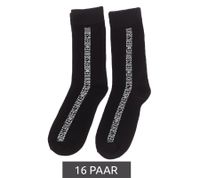 16 paires de chaussettes en coton pour hommes BIKKEMBERGS avec petite inscription de la marque dans un pack économique, bas, chaussettes baskets, blanc/noir/rouge 16 paires de chaussettes en coton pour hommes BIKKEMBERGS avec petite inscription de la marque dans un pack économique, bas, chaussettes baskets, blanc/noir/rouge