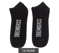 16 paires de chaussettes en coton pour hommes BIKKEMBERGS avec petite inscription de la marque dans un pack économique, bas, chaussettes baskets, blanc/noir/rouge 16 paires de chaussettes en coton pour hommes BIKKEMBERGS avec petite inscription de la marque dans un pack économique, bas, chaussettes baskets, blanc/noir/rouge