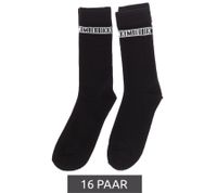 16 paires de chaussettes en coton pour hommes BIKKEMBERGS avec petite inscription de la marque dans un pack économique, bas, chaussettes baskets, blanc/noir/rouge 16 paires de chaussettes en coton pour hommes BIKKEMBERGS avec petite inscription de la marque dans un pack économique, bas, chaussettes baskets, blanc/noir/rouge