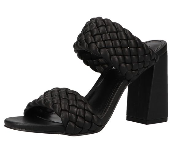 STEVE MADDEN Mules de mujer de tacón con tiras trenzadas SM11001435-02002-001 Negro